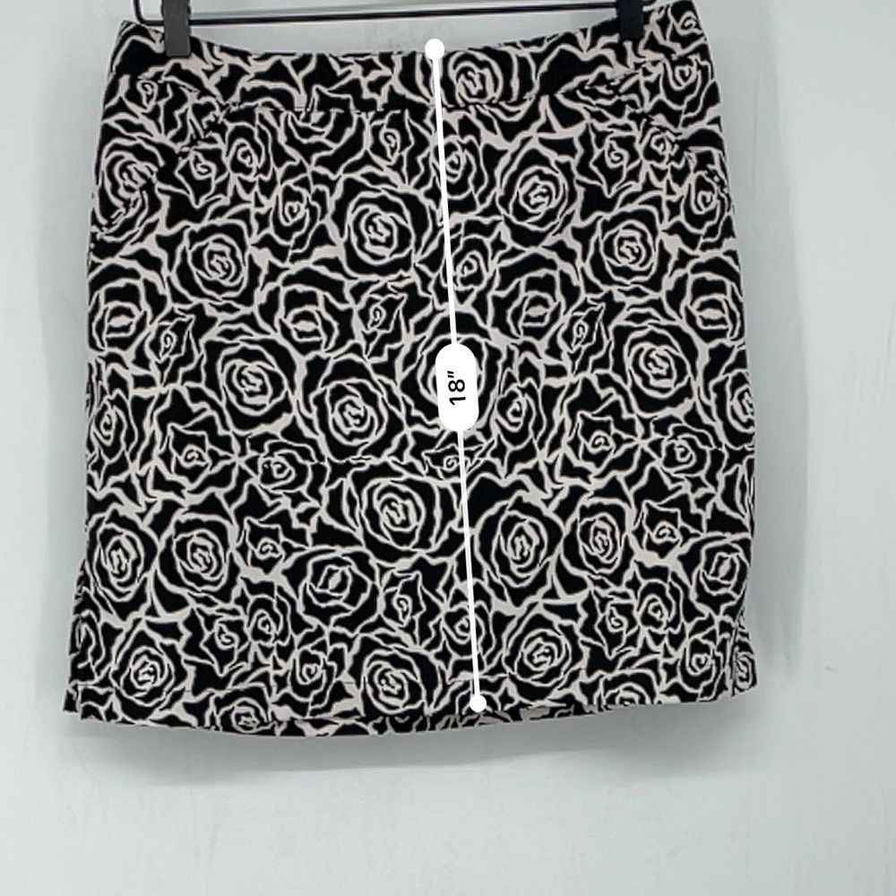 Coral Bay Black White Floral Golf Skort | Size 10 | Activewear Casual Classic - Picture 14 of 14